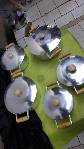 Conjunto de panelas de alumínio batido - Foto 2