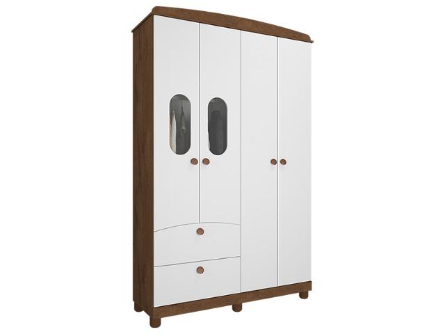 Frete Grátis* Roupeiro Infantil Guarda Roupas 4 Portas 2 Gavetas - Fofura