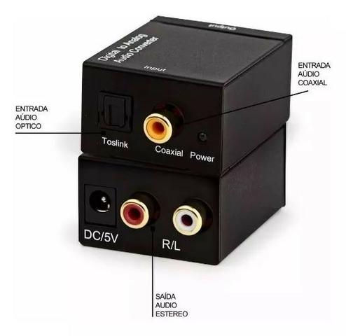 Conversor Audio Optico Digital Para Rca Analógico - Foto 2