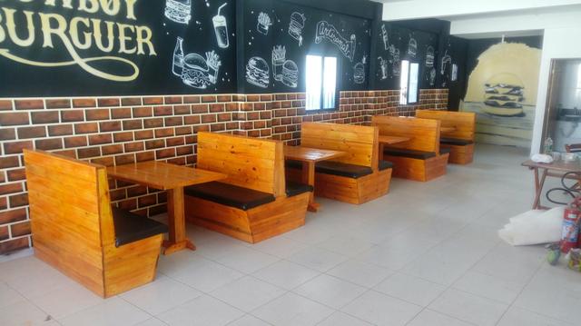 Açai,lanchonetes,balcao,bancos bolt,cobertas,decks,painel de paletes e madeiras - Foto 4
