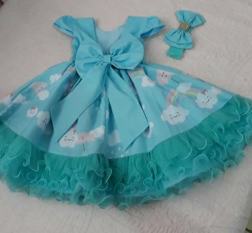 Vestido festa infantil Chuva de Bênçãos Amor - Foto 4