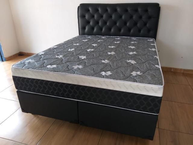 Cama Box Queen selectus Semi Ortopédico com Cabeceira Estofada - Foto 2
