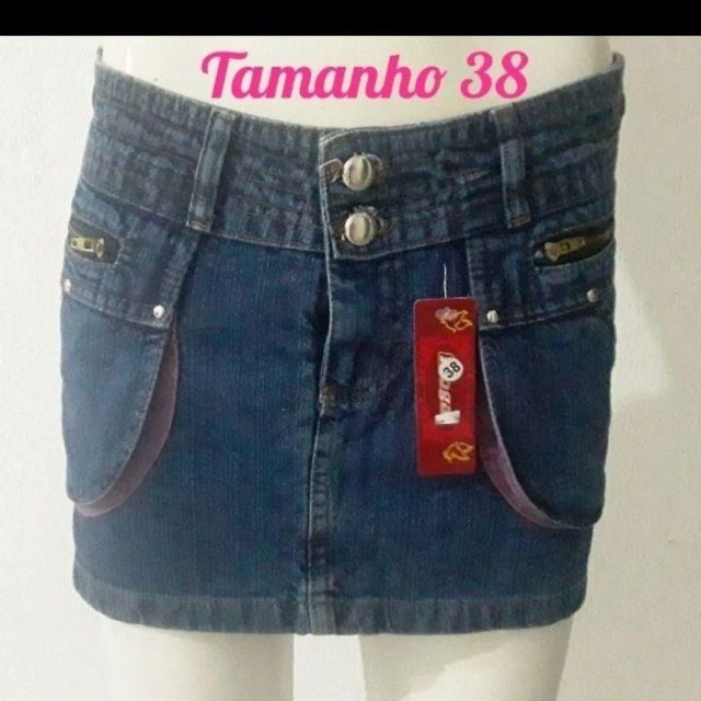 Saia jeans sem lycra tamanho 38 - Foto 3