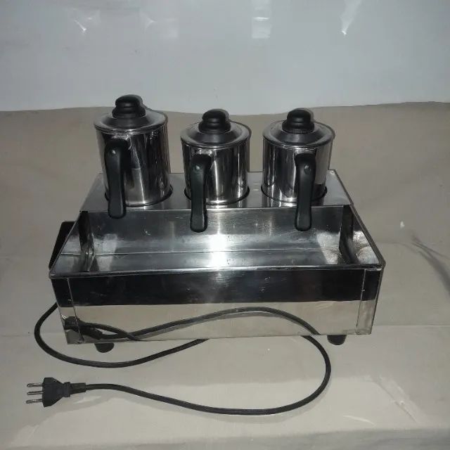 Banho Maria com 3 Bules todo em inox - 110 volts - Foto 4