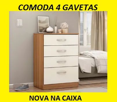 Mega Oferta do Dia!!Comoda 4 gavetas nova na Caixa,Aproveite!!