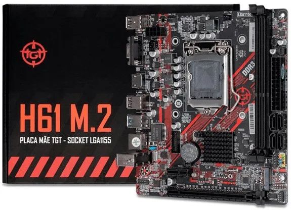 Placa Mãe TGT H61 M.2. Socket LGA1155, M-ATX, Chipset Intel H61, TGT-H61-M2 Nova na Caixa - Foto 2