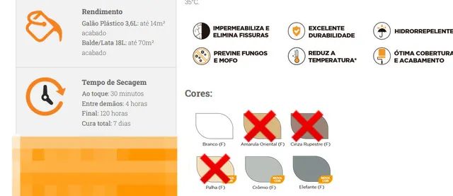 Tinta Emborrachada Impermeabilizante 18L - Foto 3