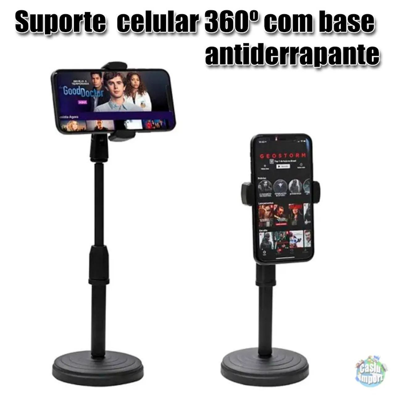 Suporte celular 360 com base antiderrapante