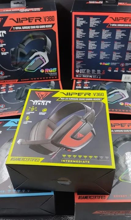 Headset Gamer Patriot Viper V360, Conexão USB, LED Vermelho, 7.1 Virtual Surround, Driver  - Foto 3