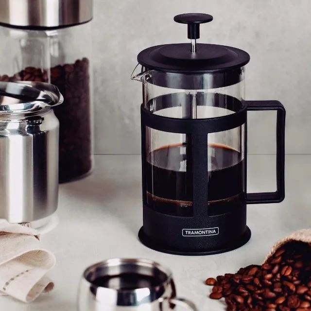 Cafeteira Francesa Tramontina em Vidro Preta 1L - Foto 2