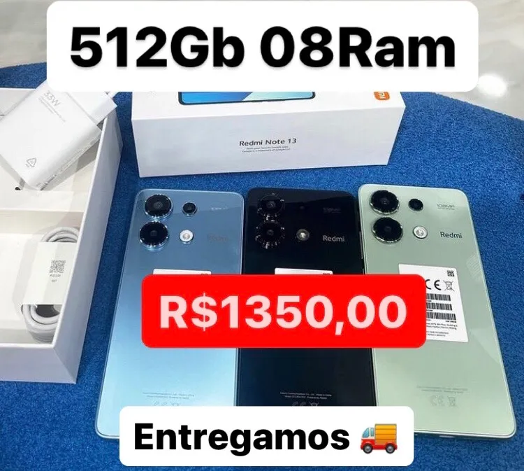 Note 13 512/08Ram Novo Lacrado Global Capa e Película Entregamos