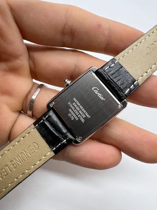 Cartier Tank Must Pequeno Couro - Foto 2