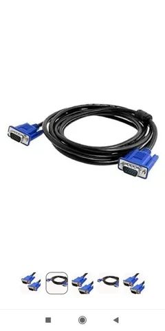 Kit 5 unid. Cabo vga de 1,50 mts Preto