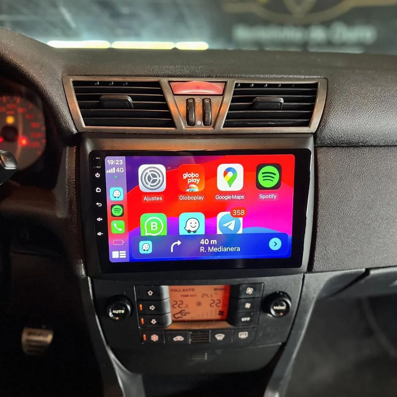 Multimídia 9 polegadas Carplay sem fio fiat stilo  - Foto 3