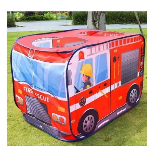Barraca Casinha Toca Infantil Bombeiro 114x73x73cm Tk-ab3113 - Foto 2