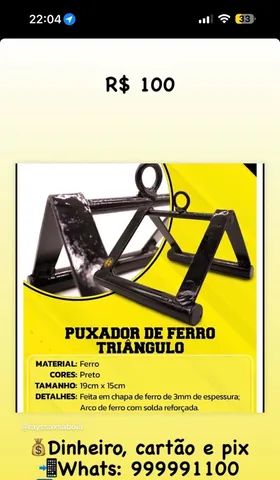 PUXADOR DE FERRO TRIÂNGULO R$ 100 
