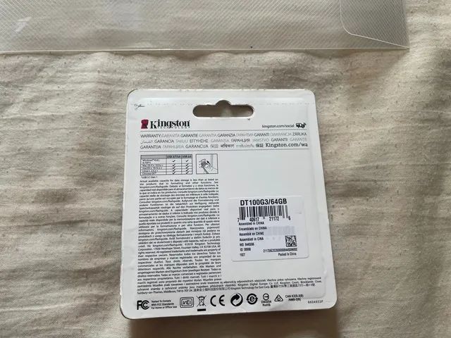 Pen drive usb 3.0 kingston dt100g3-64gb datatraveler 100 64gb generation 3 Original - Foto 5