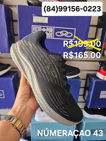 IMPERDÍVEL TÊNIS PARA ACADEMIA OLYMPIKUS BREED MASCULINO NÚMERO 43