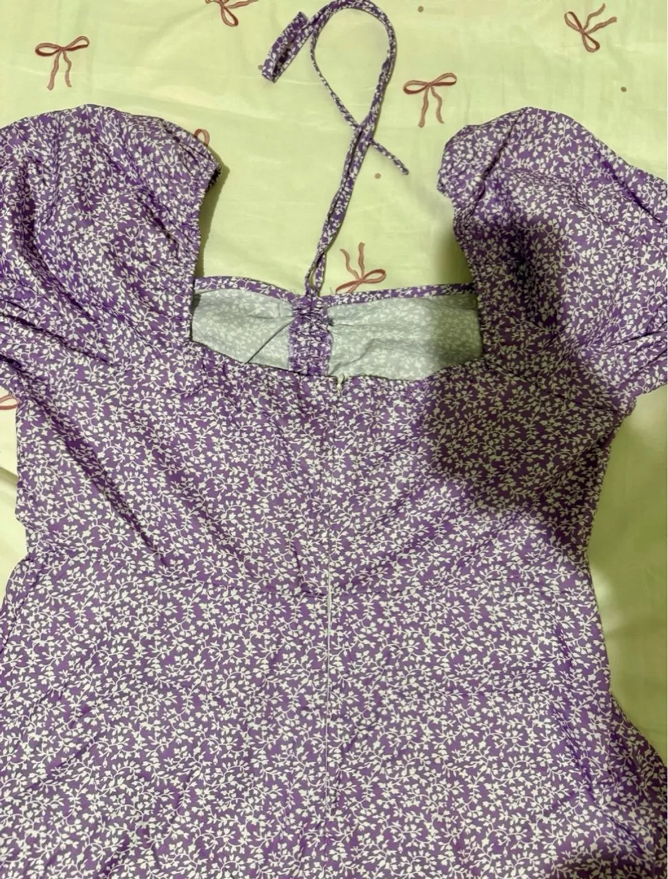 Vestido Floral Roxo 