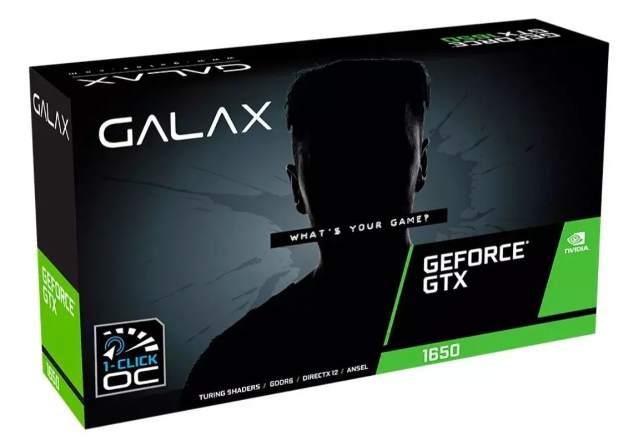 Placa de Vídeo Galax GeForce GTX 1650 1-Click OC