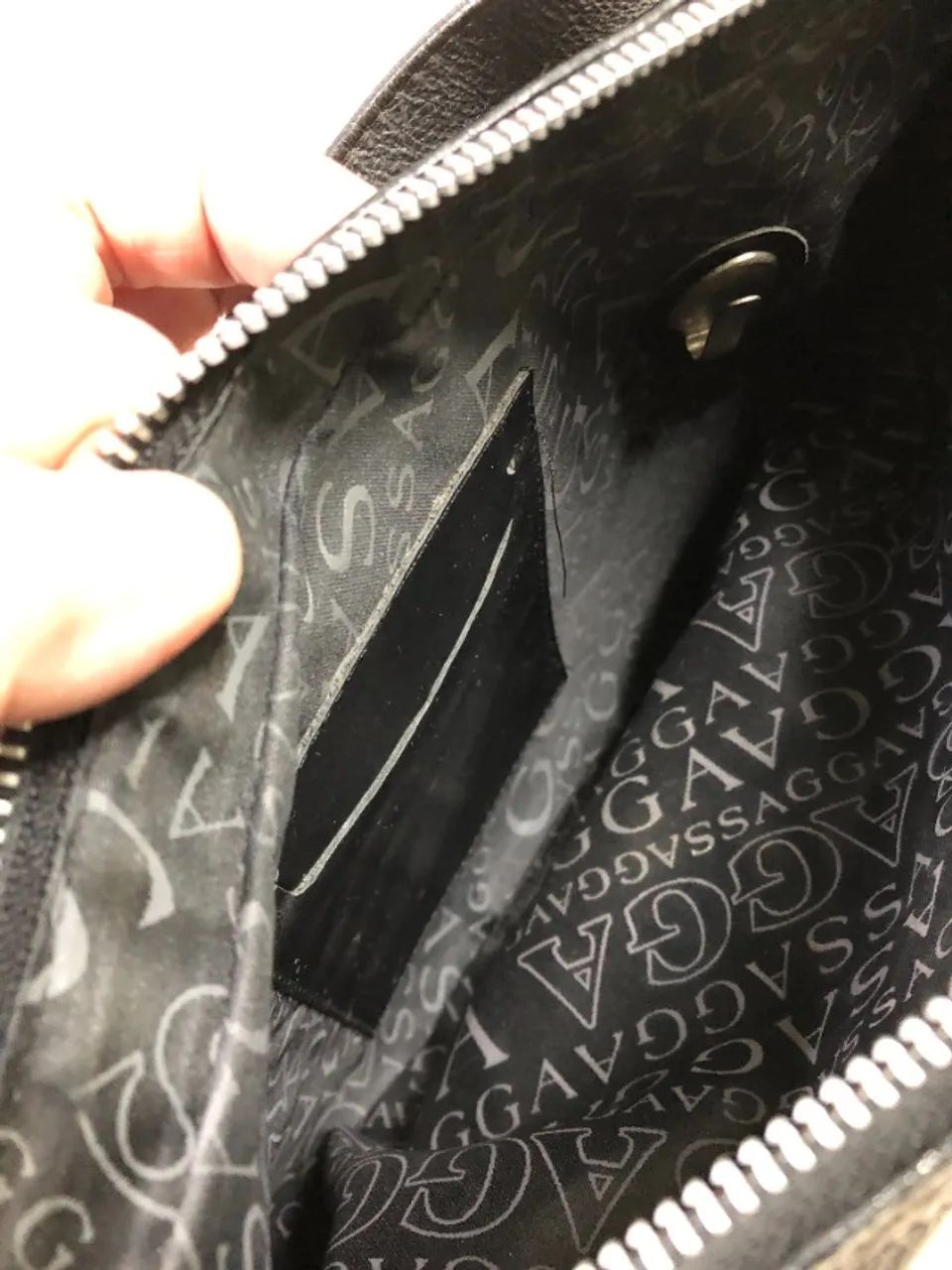 Elegante bolsa de ombro em couro legítimo, preta. - Foto 5