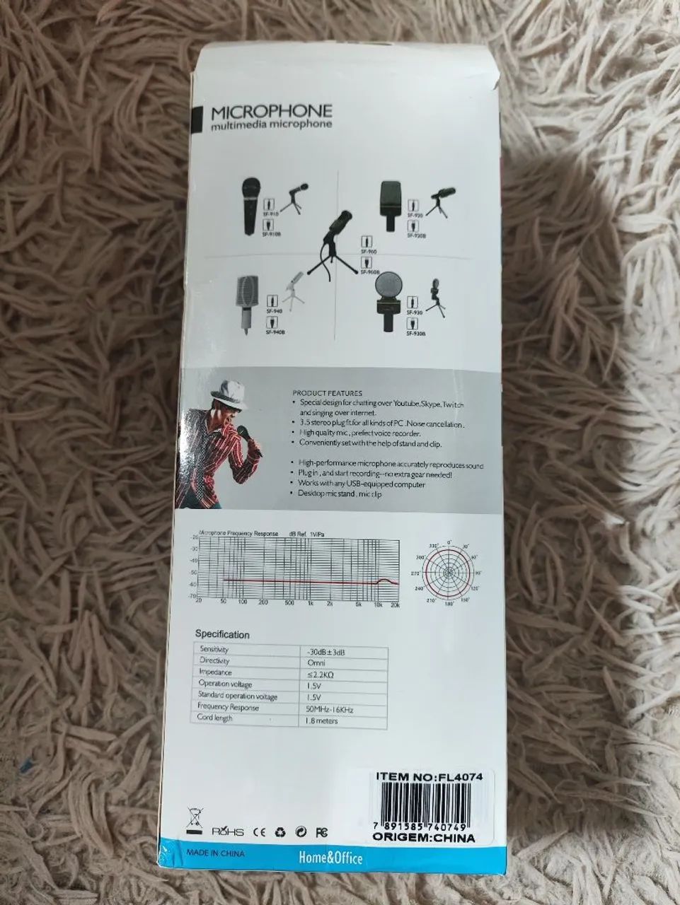 Microfone SF-920 / Com Cabo e Tripé 64617708451201122