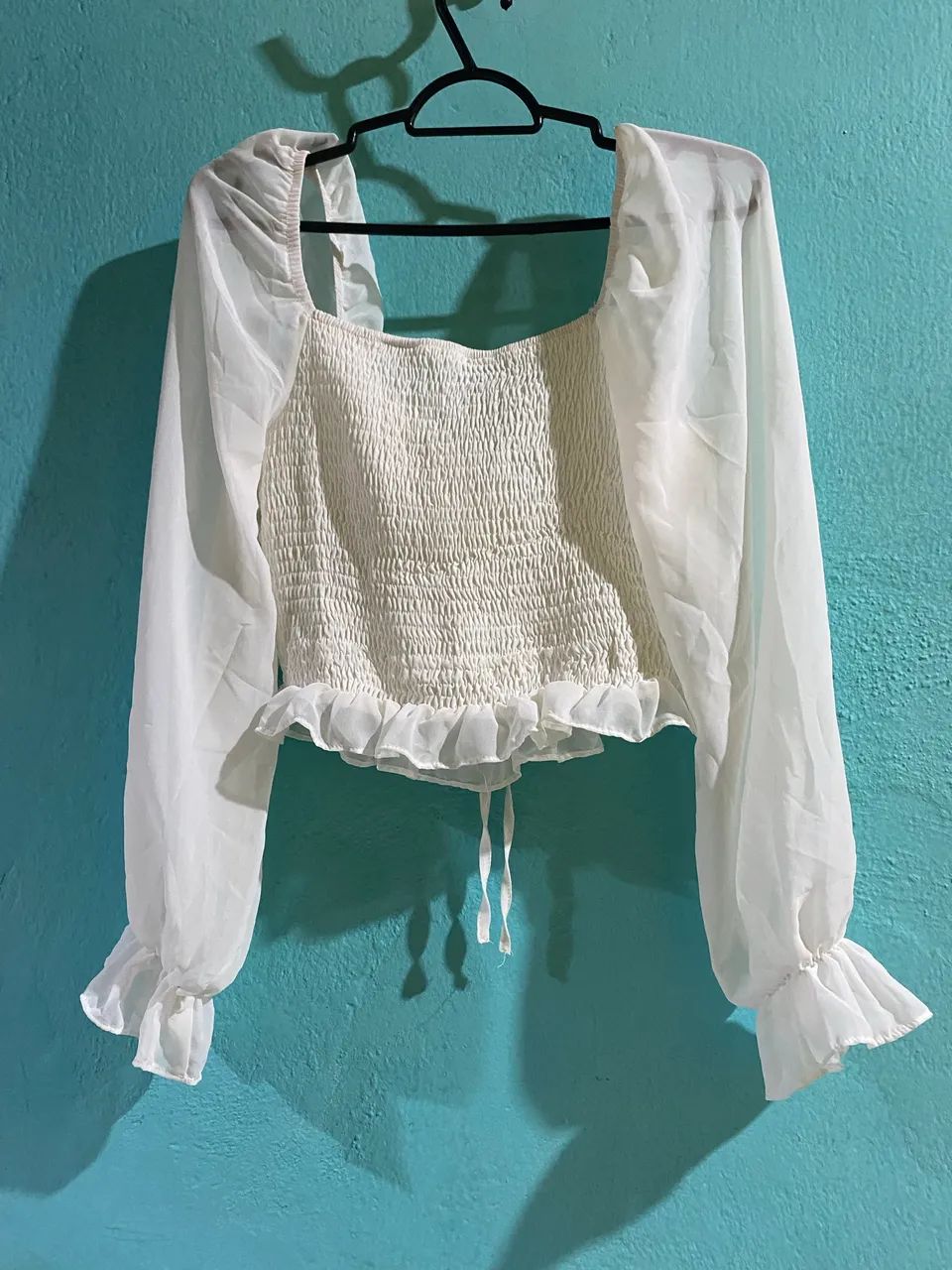 Blusa feminina nova camponesa romântico vintage - Foto 2
