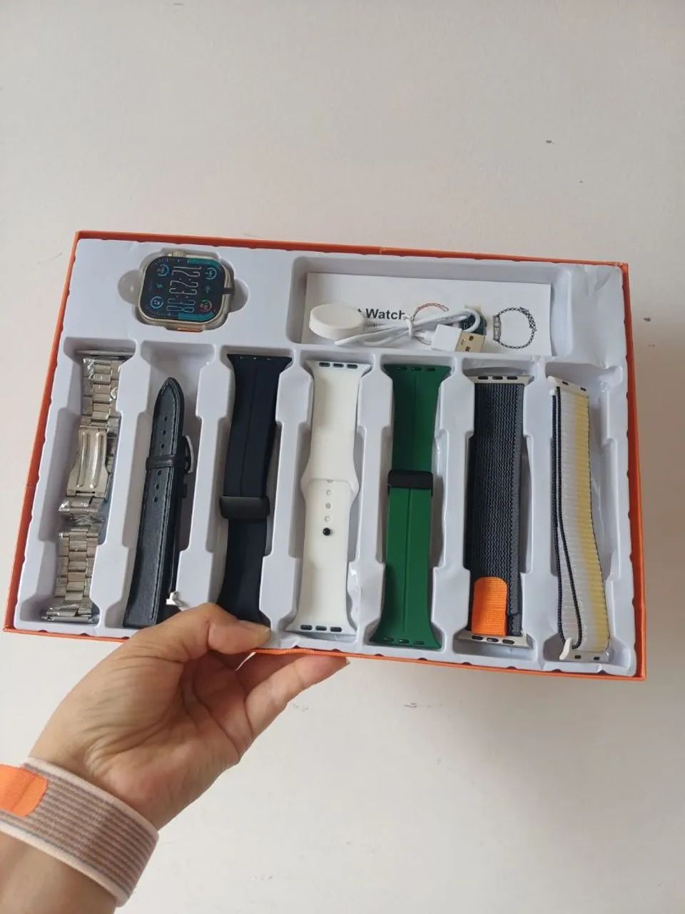 Kit smartwatch ultra com pulseira extra brinde  - Foto 4