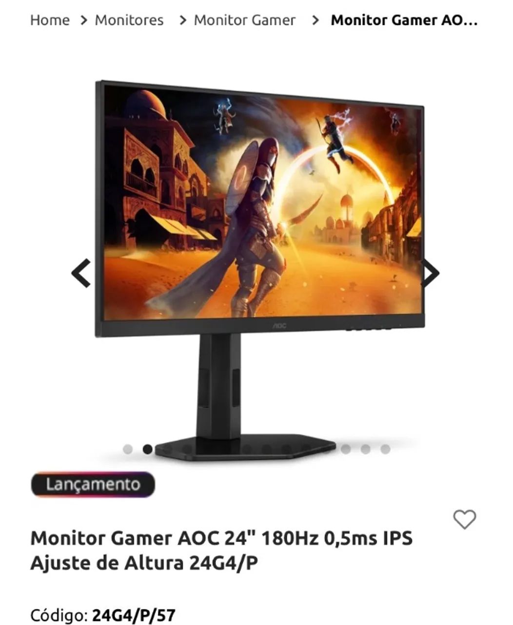Monitor AOC gaming 180hz - Foto 2