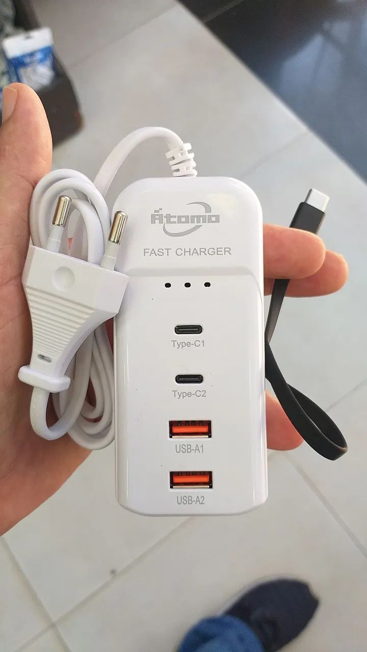 Carregador de Mesa Atomo 66W - Carregamento Rápido e Seguro - Foto 4