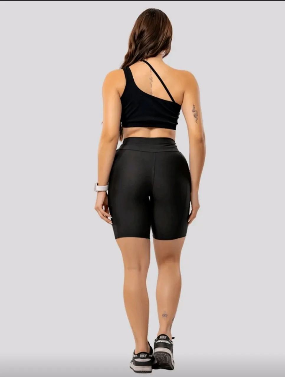 Short Ciclista Feminino com Bolso Lateral - Preto - Foto 3