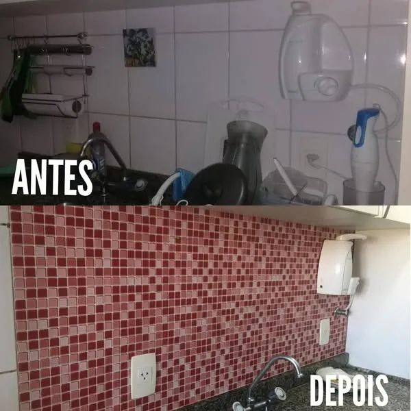 ADESIVO DECORATIVO ( PASTILHA VERMELHA )
