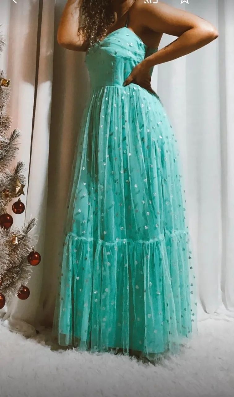Vestido de festa verde de tule  - Foto 5