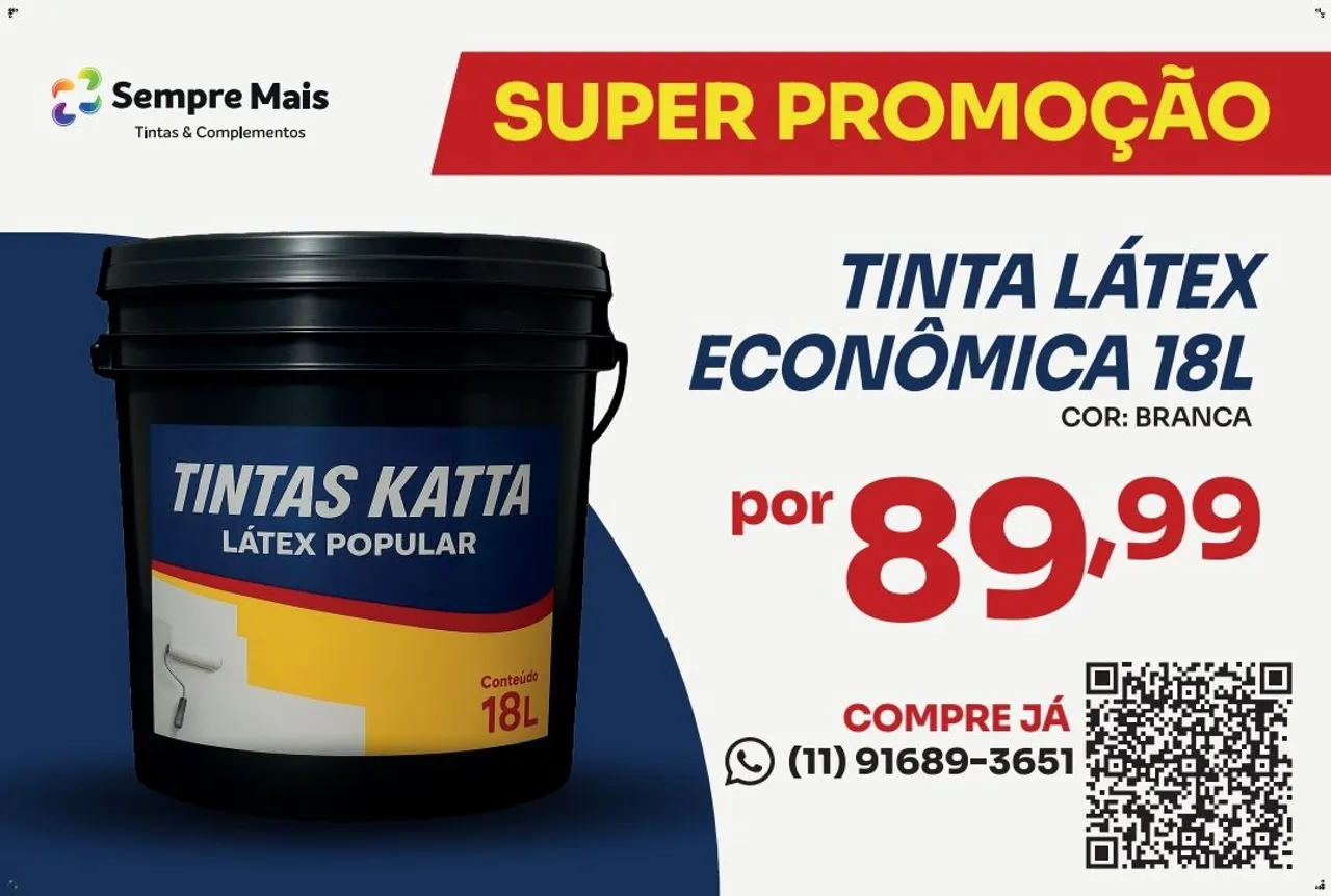 Tinta Látex Econômica 18L Branca