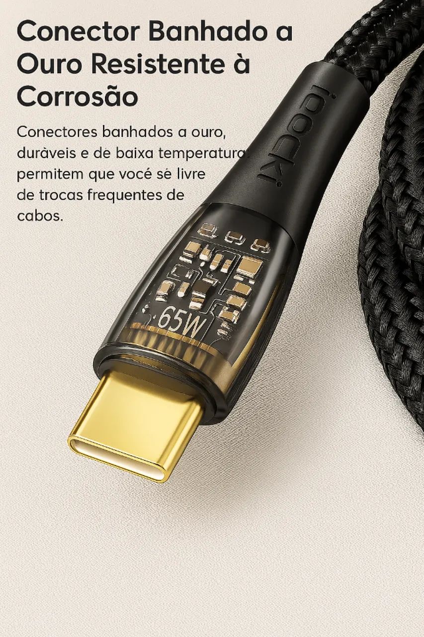 Cabo USB-C 66W 6A - 3 Metros! - Foto 4
