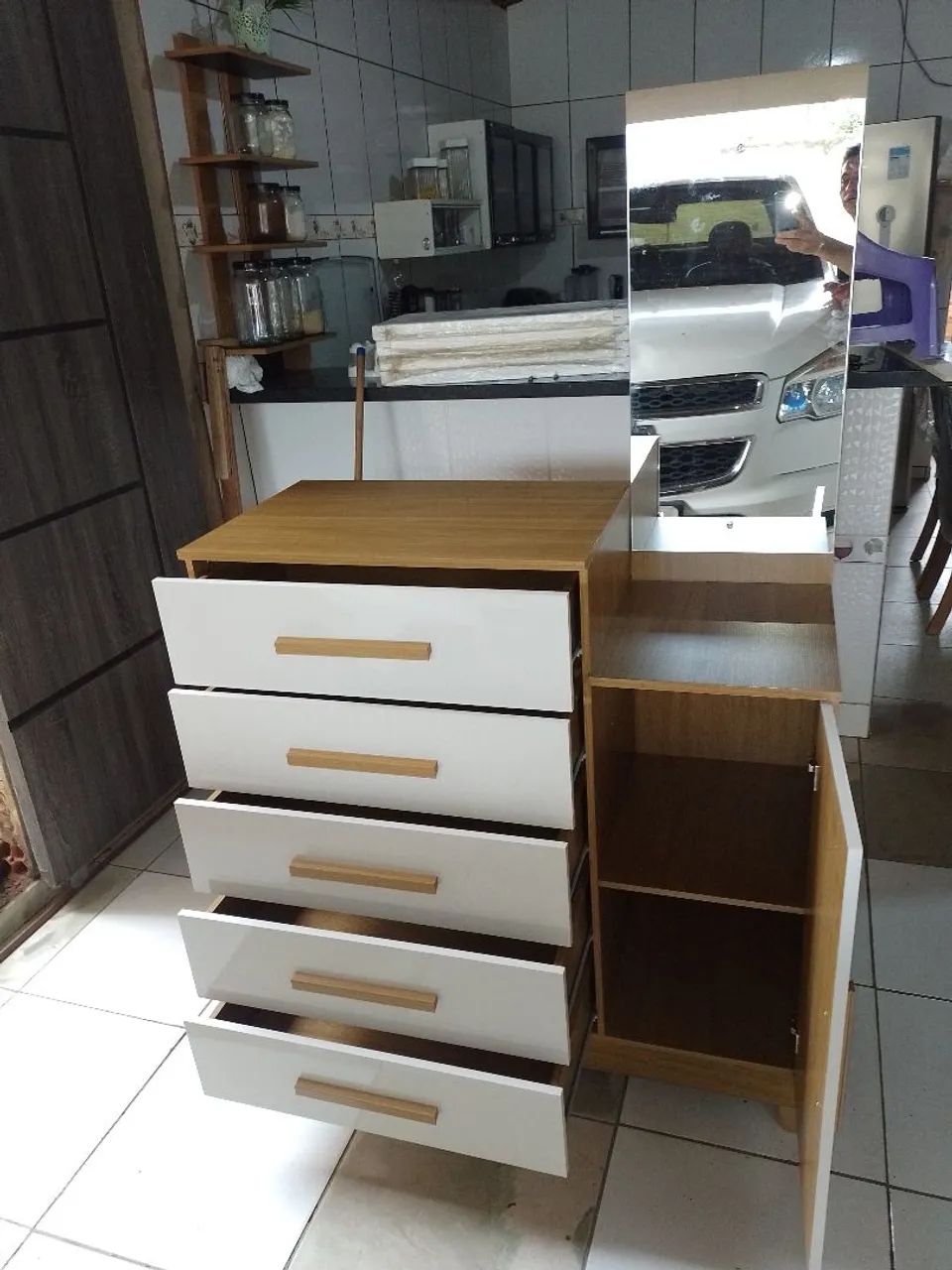 Cômoda com Espelho Novo - Foto 2