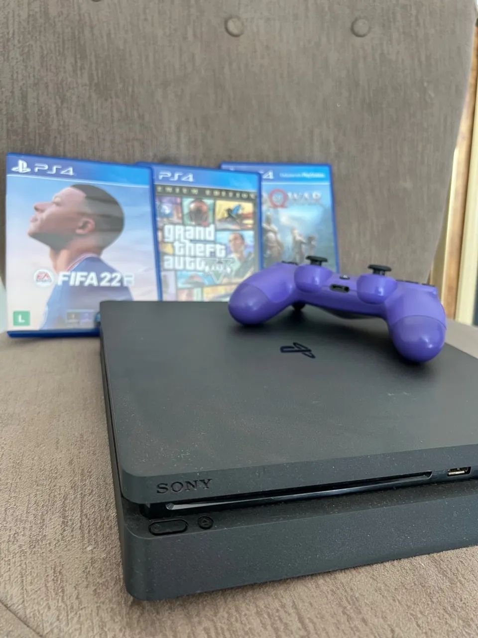 PlayStation 4 Slim + Jogos + Controle - Foto 6
