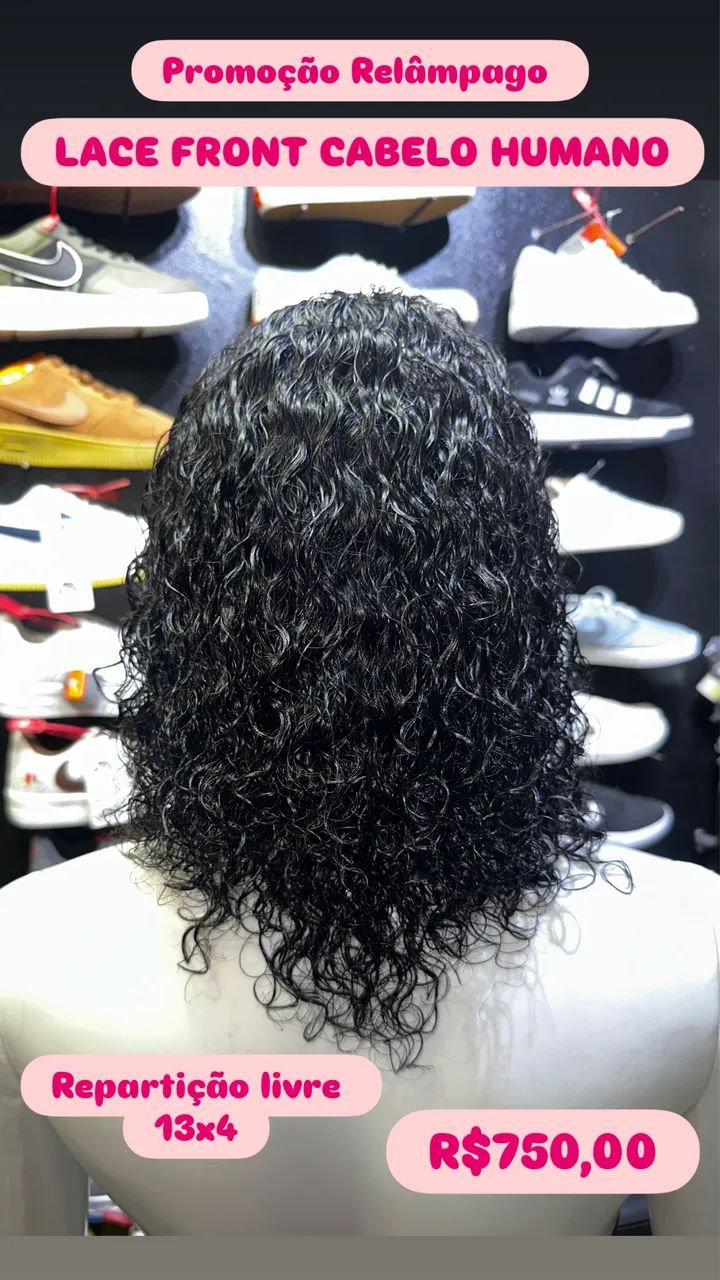 LACE FRONT CABELO HUMANO REPARTIÇÃO LIVRE 13x4 - Foto 3