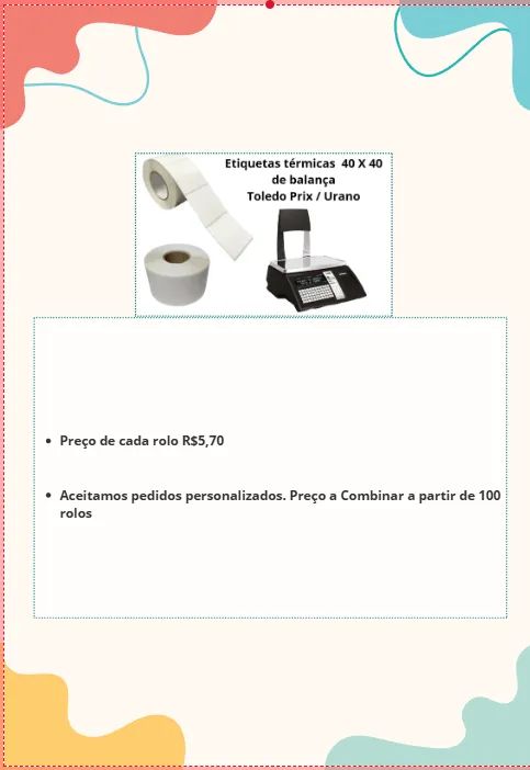 Bobinas térmicas e etiquetas com ribom e térmicas. - Foto 2