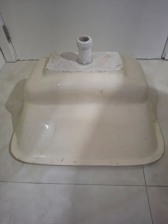 Tanque lavanderia mármore sintético branco, - Foto 4