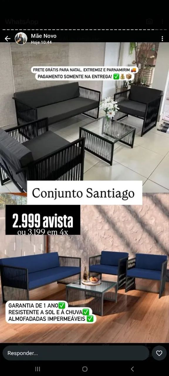 Conjunto Santiago - Sofá e poltronas