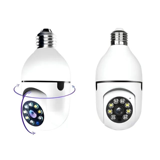 Câmera 8177 Wi-Fi 2.4 GHz Panorâmica 360° Sem Fio Cor Branca - Foto 5