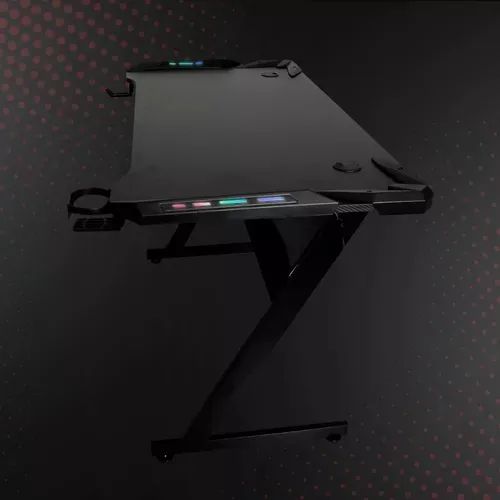 Mesa Gamer Jogos Iluminada Pc Computador Rgb Suporte Headset - Foto 2