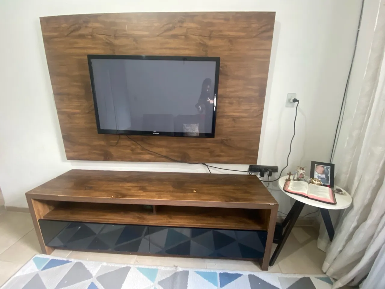Rack com Painel para TV Amadeirado