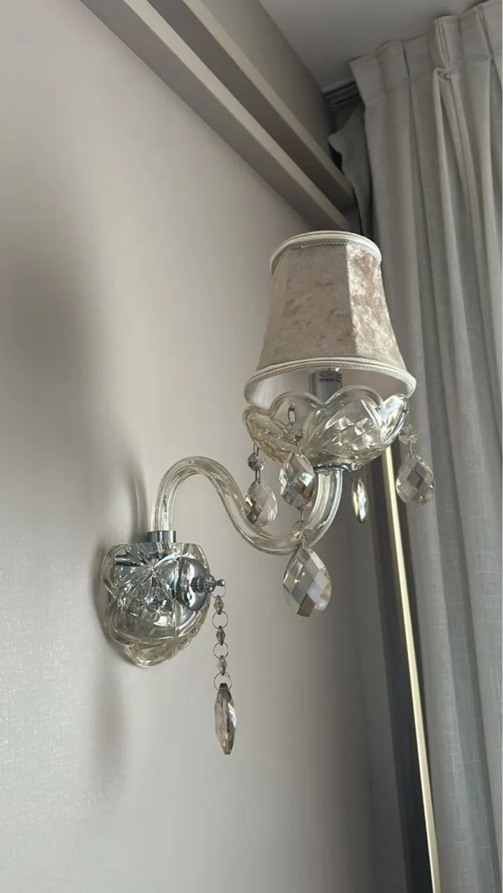 Lustre de Cristal e 2 Arandelas  - Foto 2