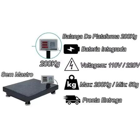 Balança comercial digital 200kg
