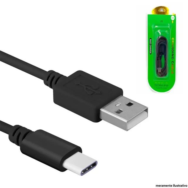 Kit 2 Cabo Fast Charge Turbo Tipo C - Foto 2