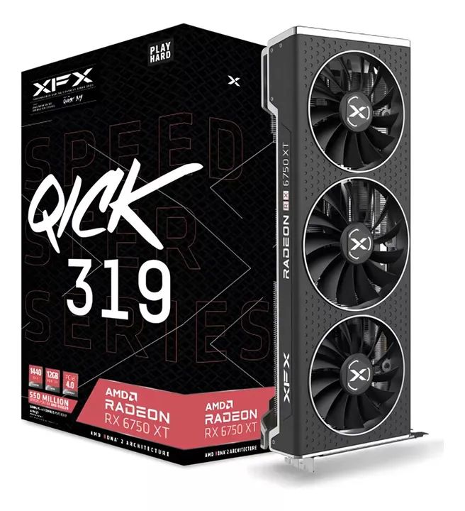 Rx 6750 XT Xfx Qick 12Gb + caixa e Nfe c garantia