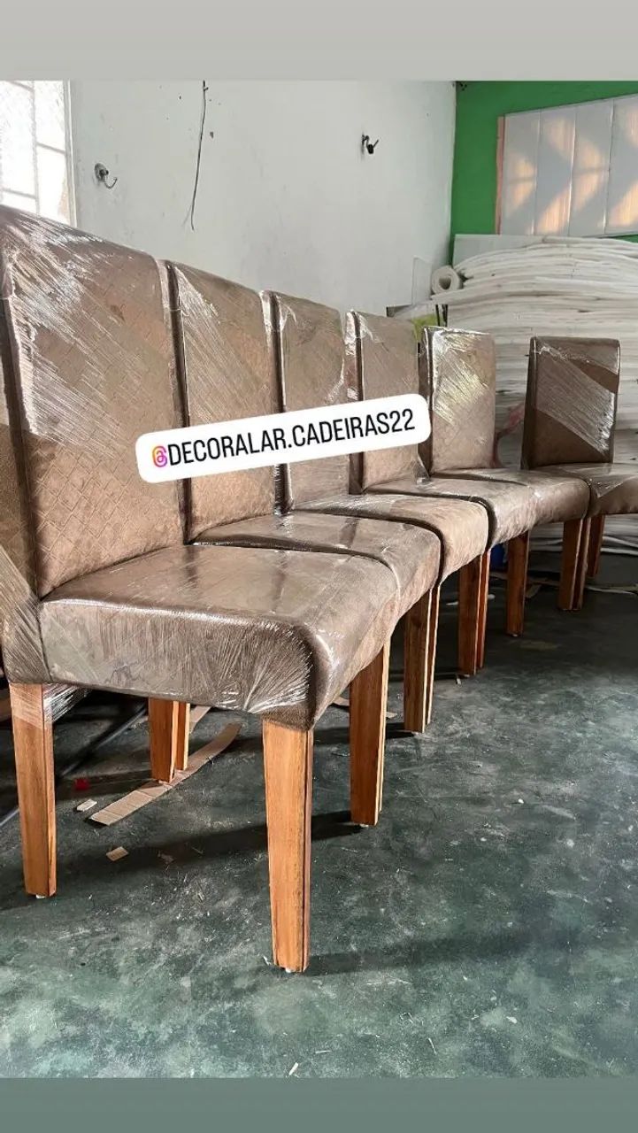 Conjunto de Cadeiras de Jantar de madeira  - todas cores  - Estofadas - Foto 3