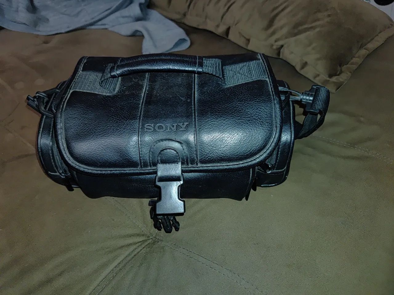 Bolsa de couro para filmadora Sony